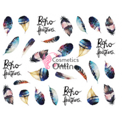 Stickere 3D pentru unghii cod E662 Pene, Fulgi